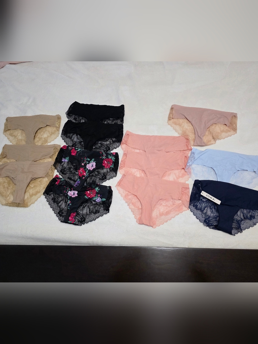Soma Almost Bare Lace Back Cheeky Hipster Panties Bundle 13 Size Small